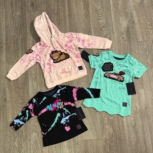 NWT Elite Premium Denim girls tops bundle of 3, Size 3-4